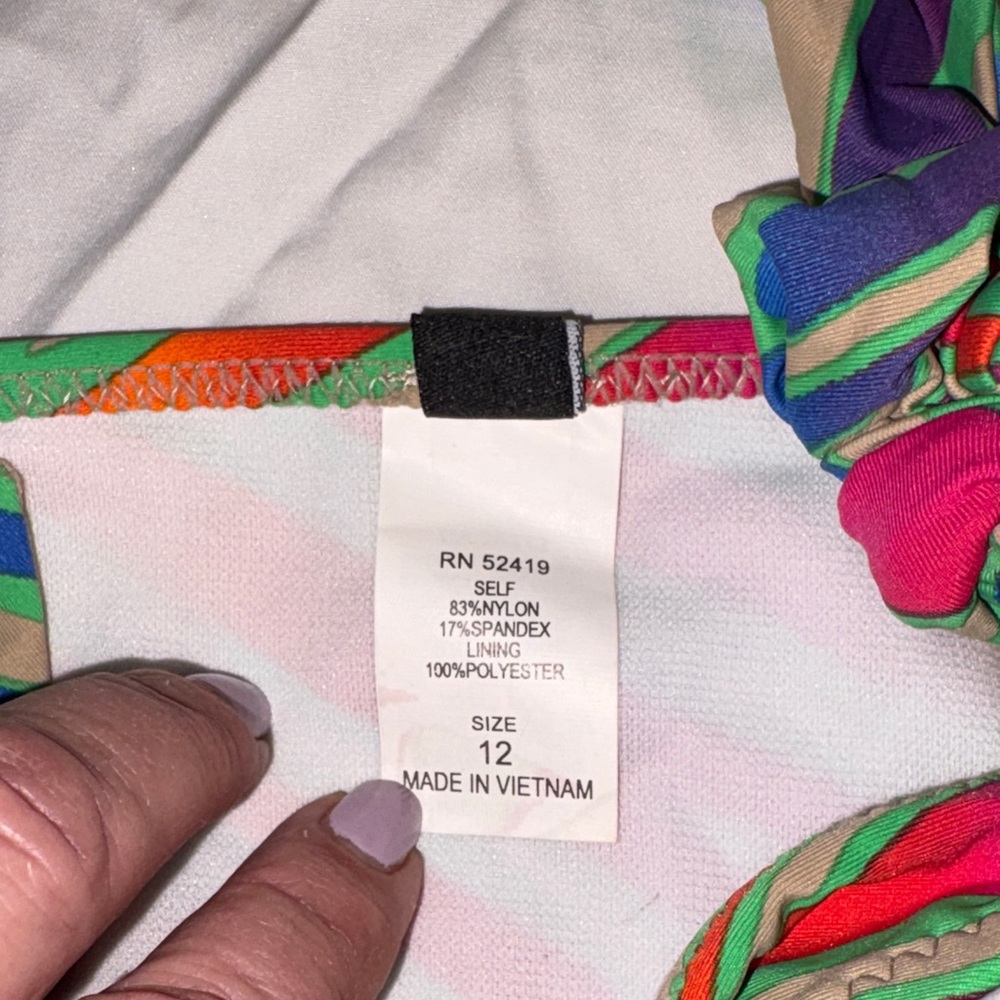 ABS Allen Schwartz Multicolor Striped Bikini - Picture 3 of 6